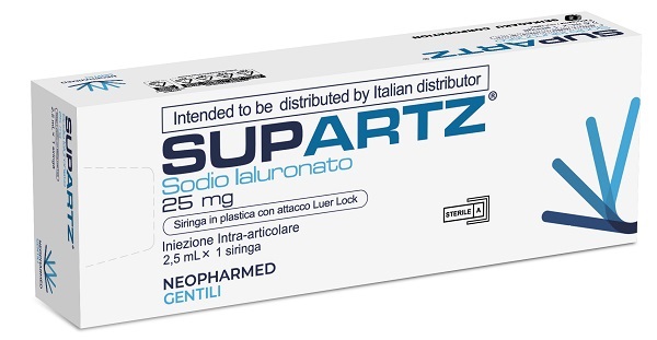 SIRINGA PRERIEMPITA INTRA-ARTICOLARE SUPARTZ ACIDO IALURONICO 25 MG 2,5 ML 1 PEZZO - Farma Nice