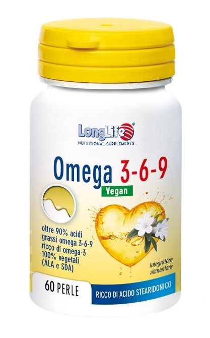 LONGLIFE OMEGA 3-6-9 VEGAN 750 MG 60 PERLE VEGETALI - Farma Nice