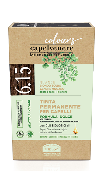 CAPELVENERE COLOURS TINTA CAPELLI 6,15N BIONDO SCURO CENERE MOGANO - Farma Nice
