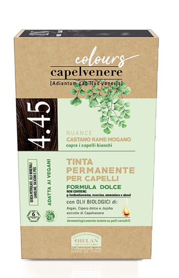 CAPELVENERE COLOURS TINTA CAPELLI 4,45N CASTANO RAME MOGANO - Farma Nice