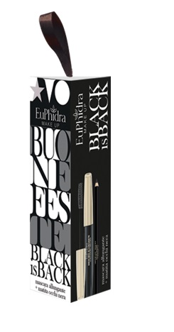 EUPHIDRA COFANETTO BLACK IS BACK 1 MASCARA ALLUNGANTE + 1 MINI MATITA NERA - Farma Nice