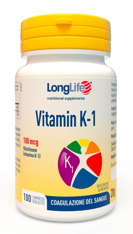 LONGLIFE VITAMIN K 100MCG 100 COMPRESSE RIVESTITE - Farma Nice