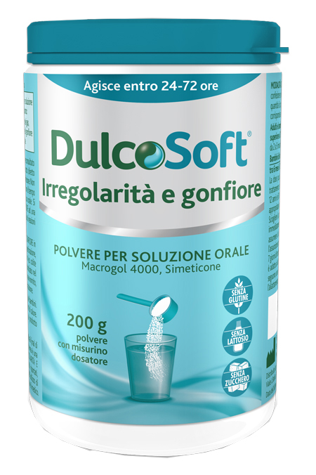 DULCOSOFT IRREGOLARITA' E GONFIORE POLVERE SOLUBILE 200 G - Farma Nice