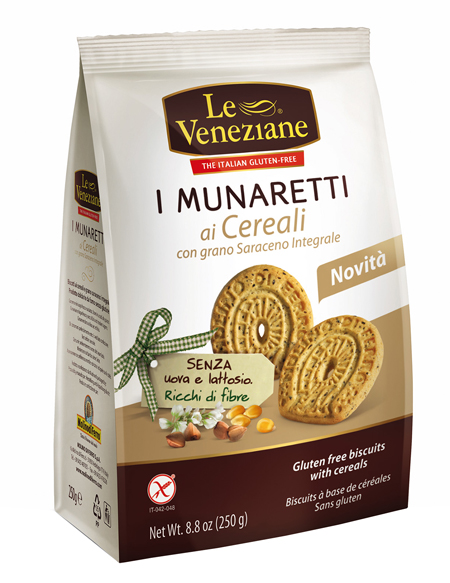 LE VENEZIANE MUNARETTI BISCOTTI CEREALI GRANO SARACENO INTEGRALE 250 G - Farma Nice
