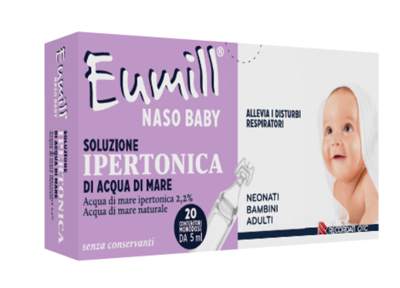 EUMILL NASO BABY SOLUZIONE IPERTONICA 20 CONTENITORI MONODOSE 5 ML - Farma Nice