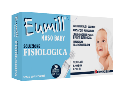 EUMILL NASO BABY SOLUZIONE FISIOLOGICA 20 CONTENITORI MONODOSE 5 ML - Farma Nice