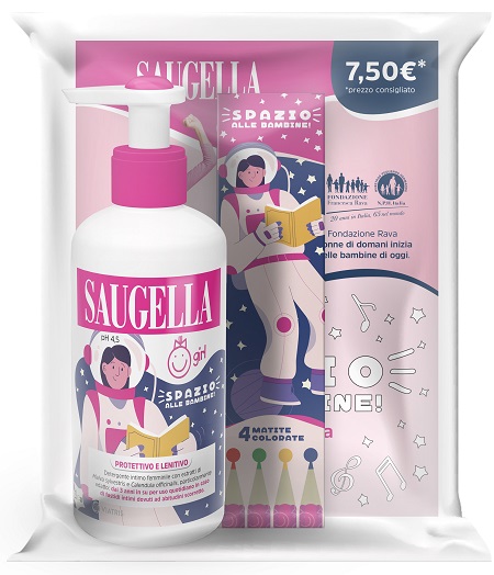 SAUGELLA GIRL + GADGET PROMOZIONE COSTITUITA DA UN BUNDLE COMPOSTO DA PRODOTTO GIRL 200 ML + IN OMAGGIO MATITE COLORATE - Farma Nice