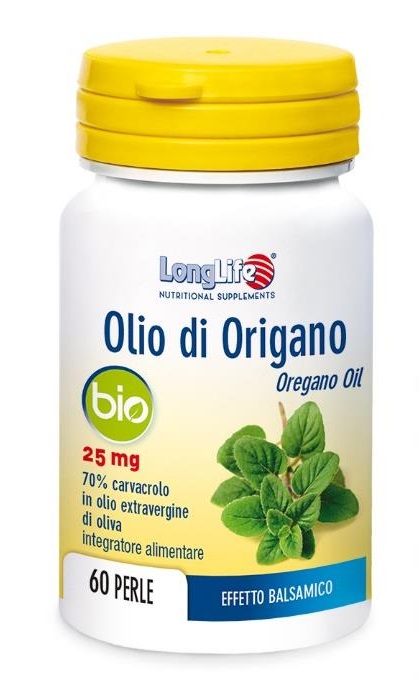 LONGLIFE OLIO ORIGANO BIO 60 PERLE DI GELATINA - Farma Nice