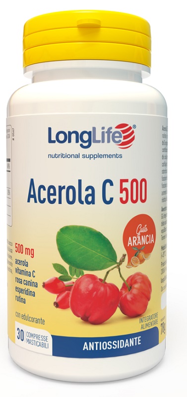 LONGLIFE ACEROLA C500 ARANCIA 30 COMPRESSE - Farma Nice