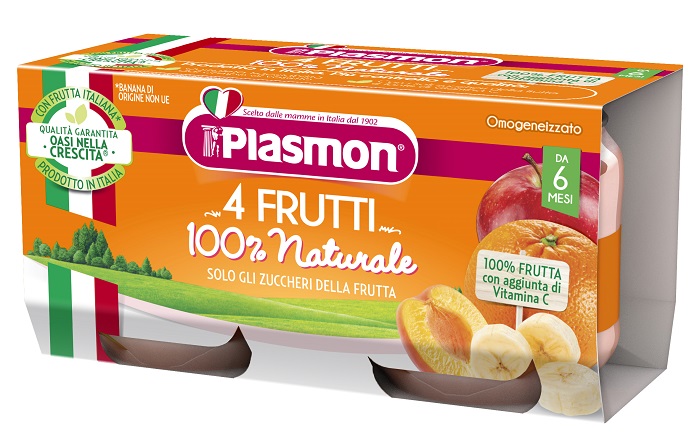 PLASMON OMOGENEIZZATO 4 FRUTTI 2 X 80 G - Farma Nice