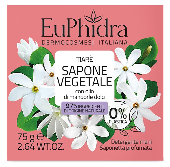 EUPHIDRA SAPONETTA VEGETALE TIARE' 75 G - Farma Nice