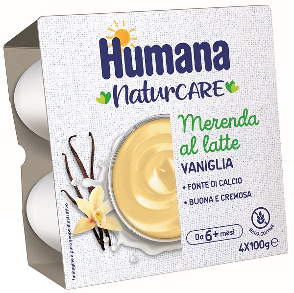 HUMANA MERENDA VANIGLIA 4 VASETTI DA 100 G - Farma Nice