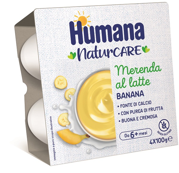 HUMANA MERENDA LATTE BANANA 4 PEZZI DA 100 G - Farma Nice