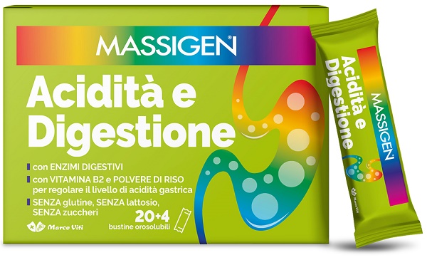 MASSIGEN ACIDITA' E DIGESTIONE 24 STICKPACK - Farma Nice