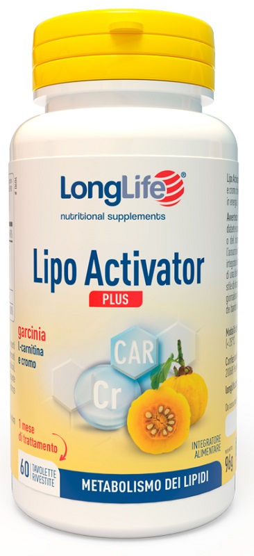 LONGLIFE LIPO ACTIVATOR PLUS 60 TAVOLETTE RIVESTITE DA 1,6 G - Farma Nice