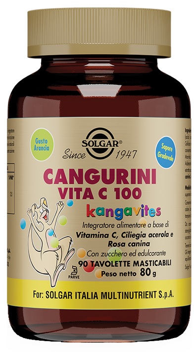 CANGURINI VITA C 100 90 TAVOLETTE MASTICABILI - Farma Nice