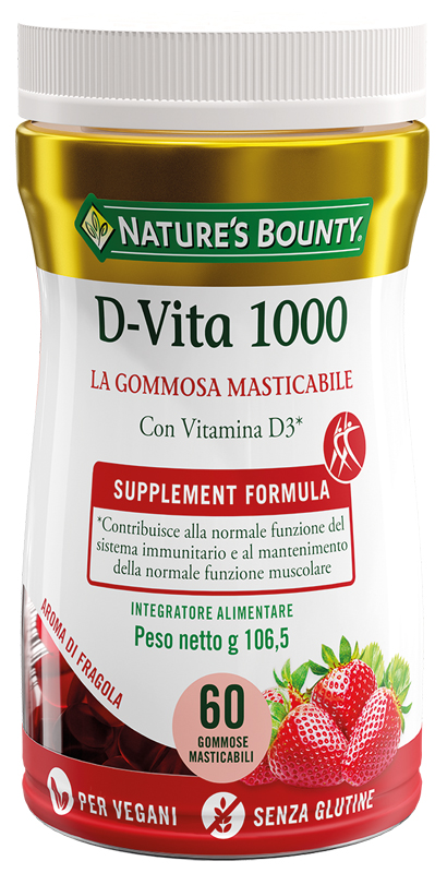 NATURE'S BOUNTY D VITA 1000 60 GOMMOSE MASTICABILI - Farma Nice