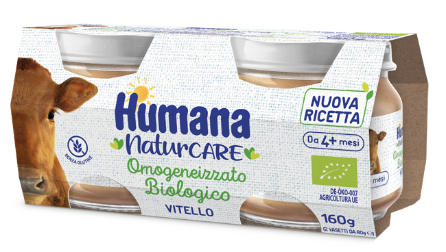 HUMANA OMOGENEIZZATO VITELLO BIOLOGICO 2 PEZZI 80 G - Farma Nice