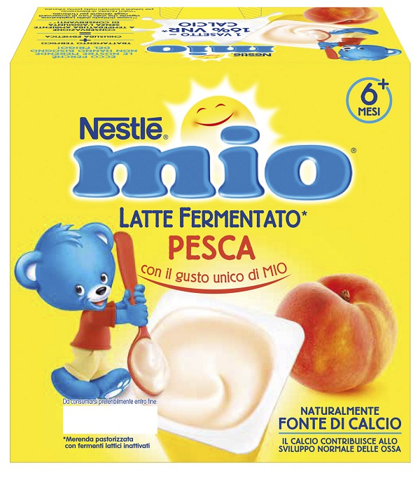MIO MERENDA LATTE FERMENTATO PESCA 4X100 G - Farma Nice
