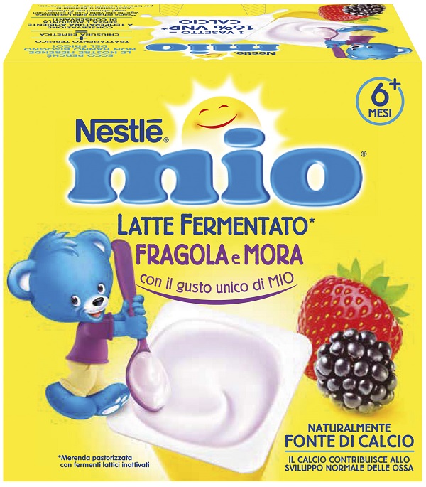 MIO MERENDA LATTE FERMENTATO FRAGOLA E MORA 4 PEZZI DA 100 G - Farma Nice