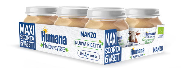 HUMANA OMOGENEIZZATO MANZO BIO 6 VASETTI DA 80 G - Farma Nice