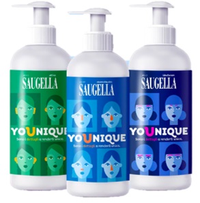 SAUGELLA YOUNIQUE BUNDLE 1 DERMOLIQUIDO 200 ML + 1 ATTIVA 200 ML + 1 IDRASERUM 200 ML - Farma Nice