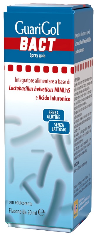 GUARIGOL BACT SPRAY 20 ML GUSTO FRAGOLA CON EDULCORANTE SENZA GLUTINE SENZA LATTOSIO - Farma Nice