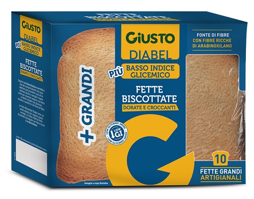 GIUSTO DIABEL FETTE BISCOTTATE 150 G NUOVA RICETTA - Farma Nice