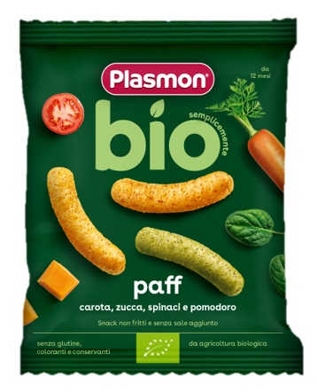 PLASMON PAFF BIO CAROTA ZUCCA SPINACI E POMODORO 15 G - Farma Nice