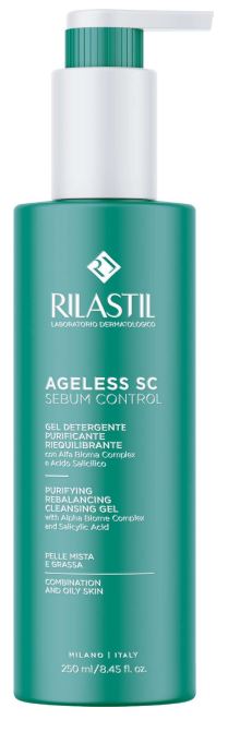 RILASTIL AGELESS SC SEBUM CONTROL GEL DETERGENTE PURIFICANTE RIEQUILIBRANTE 250 ML - Farma Nice