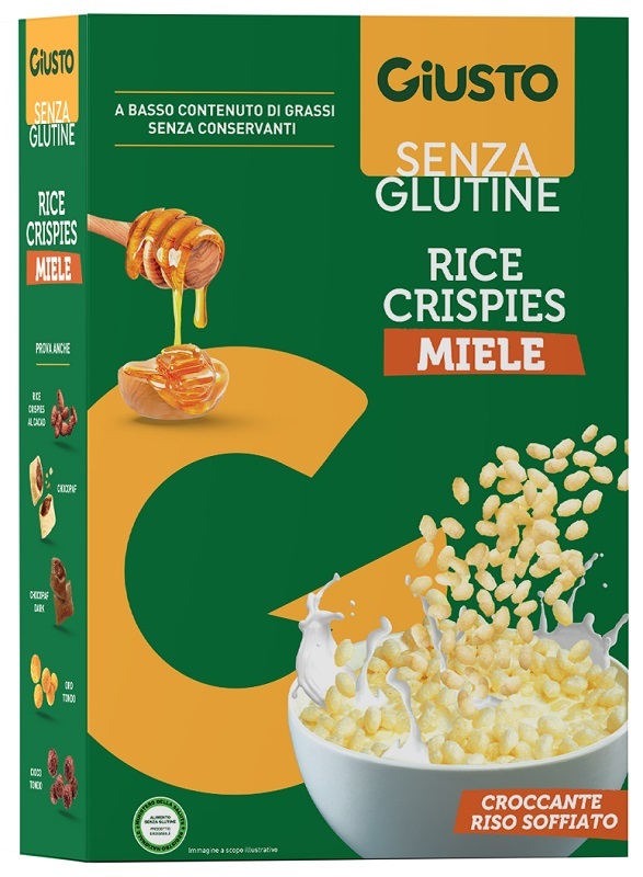 GIUSTO SENZA GLUTINE RICE CRISPIES MIELE 200 G - Farma Nice