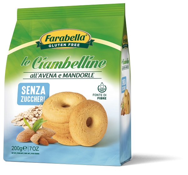 FARABELLA CIAMBELLINE SENZA ZUCCHERO ALL'AVENA E MANDORLE 200 G - Farma Nice