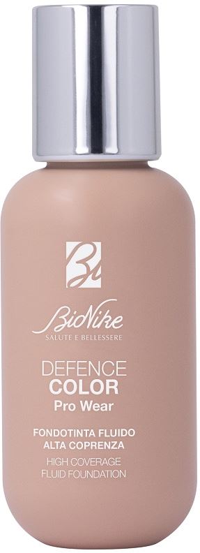 DEFENCE COLOR PRO WEAR FONDOTINTA FLUIDO ALTA COPRENZA N6 CINNAMON 50 ML - Farma Nice