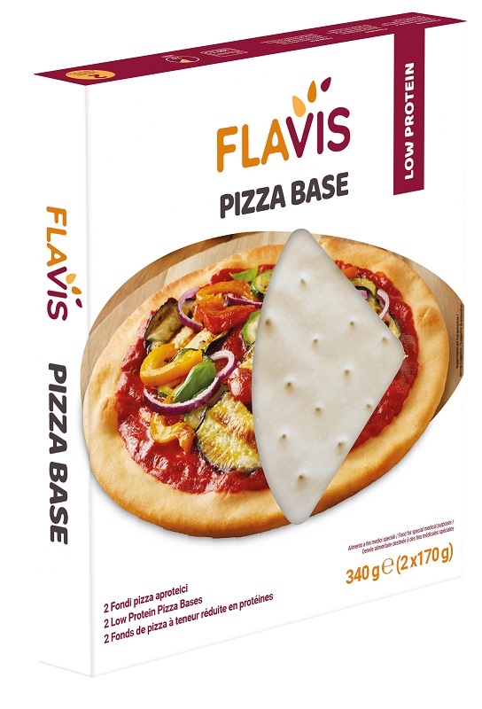 FLAVIS PIZZA BASE 2 FONDI PIZZA APROTEICI DA 170 G - Farma Nice