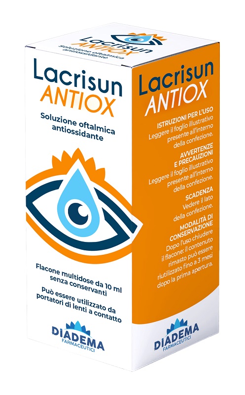 LACRISUN ANTIOX SOLUZIONE OFTALMICA ANTIOSSIDANTE OCCHI FLACONE MULTIDOSE 10 ML - Farma Nice