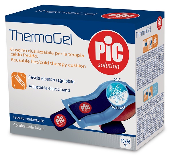 CUSCINO THERMOGEL TERAPIA CALDO FREDDO 10X26 CM CON FASCIA ELASTICA ITC - Farma Nice