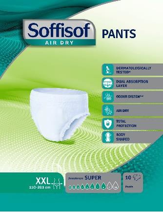 PANNOLONE PER INCONTINENZA SOFFISOF AIR DRY XXL SUPER 10 PEZZI - Farma Nice