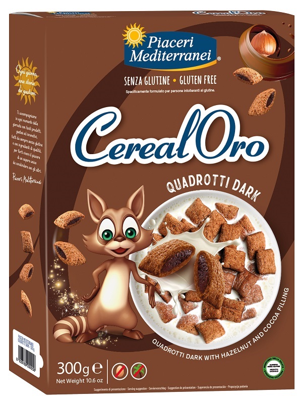 PIACERI MEDITERRANEI CEREALORO QUADROTTI DARK 300 G - Farma Nice