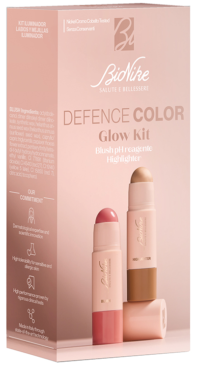 DEFENCE COLOR GLOW KIT ILLUMINANTE 7 ML + LIP&CHEEK BLUSH 5 ML - Farma Nice