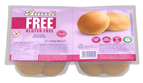 BAULI FREE PANINI MORBIDI 4 PEZZI DA 50 G - Farma Nice