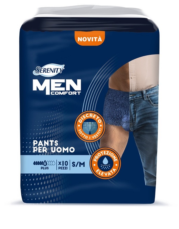PANNOLONE A MUTANDINA SERENITY MEN COMFORT PLUS S/M 10 PEZZI - Farma Nice