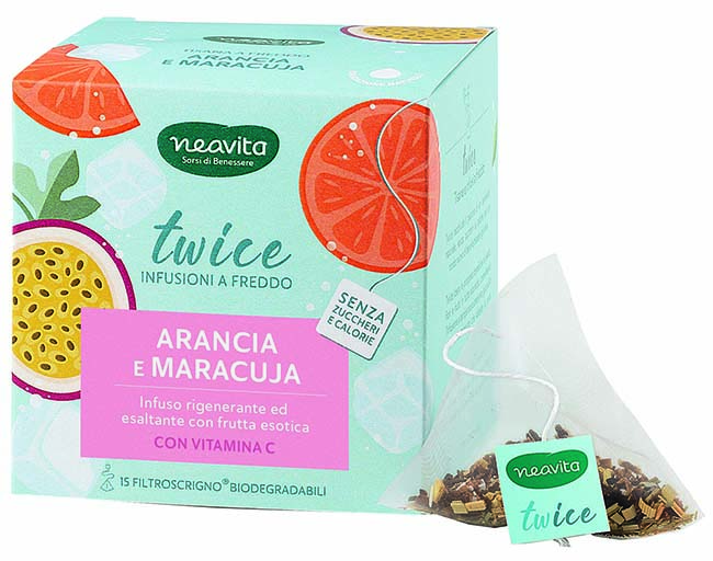 NEAVITA INFUSO TWICE ARANCIA MARACUJA + VITAMINA C 15 FILTRI - Farma Nice