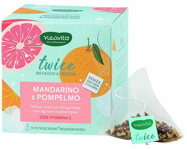 NEAVITA INFUSO TWICE MANDARINO POMPELMO + VITAMINA C 15 FILTRI - Farma Nice