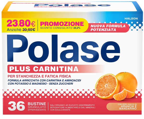 POLASE PLUS CARNITINA PROMO 36 BUSTINE GRANULATO EFFERVESCENTE DA 6,8 G - Farma Nice