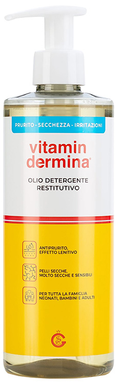 VITAMINDERMINA OLIO DETERGENTE RESTITUTIVO 500 ML PREZZO SPECIALE - Farma Nice