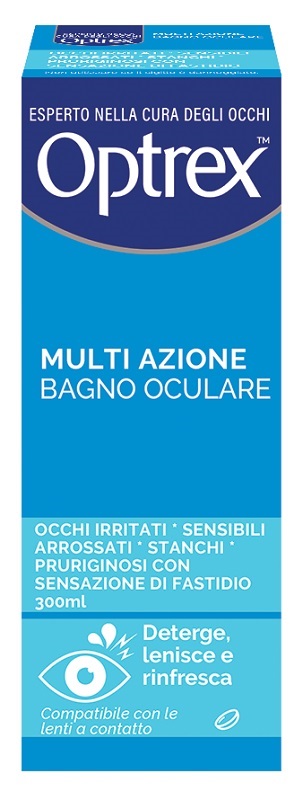BAGNO OCULARE OPTREX MULTI AZIONE 300 ML + OCCHIERA FLESSIBILE - Farma Nice