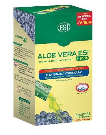 ESI ALOE VERA 24 POCKET DRINK MIRTILLO 24 POCKET 20 ML - Farma Nice