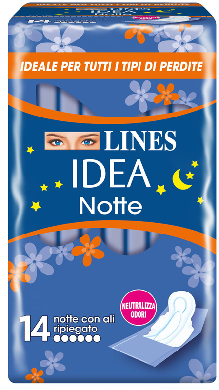 LINES IDEA NOTTE CON ALI RIPIEGATE 14 PEZZI - Farma Nice