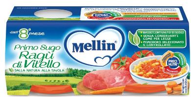 MELLIN PRIMOSUGO RAGU' DI VITELLO 2 VASETTI DA 80 G - Farma Nice