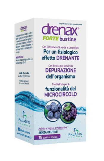 DRENAX FORTE MIRTILLO E UVA 15 BUSTINE - Farma Nice